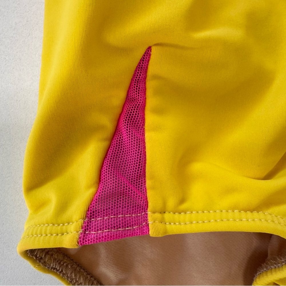 LA Dance Designs Neon Yellow and Pink Leotard Child Large - Picture 2 of 9